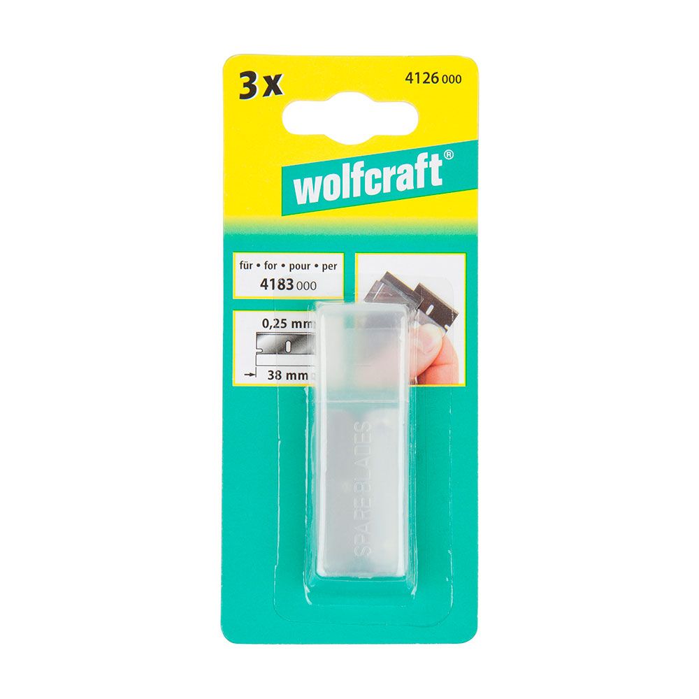 Pack 3 lâminas sobresselentes para raspador 4126000 wolfcraft - Image 2