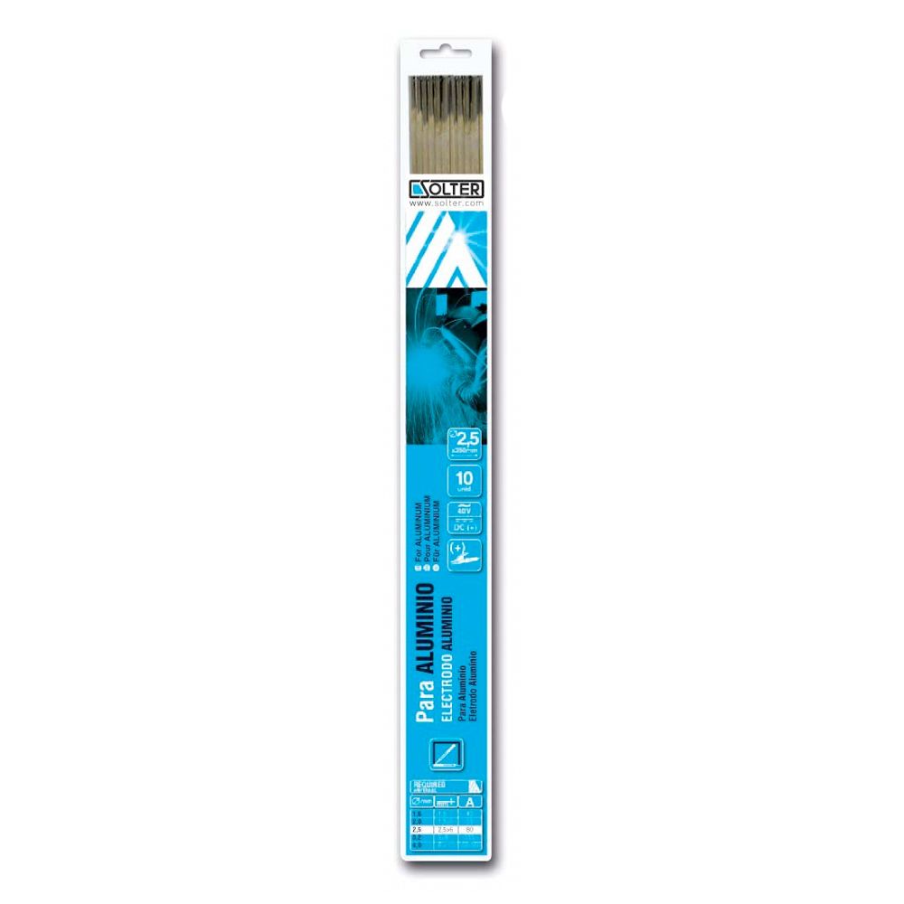 Elétrodo para alumínio Ø2,5mm (blíster 10 unid.) solter