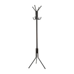 Cabide de pé com 8 ganchos core preto 172x48cm