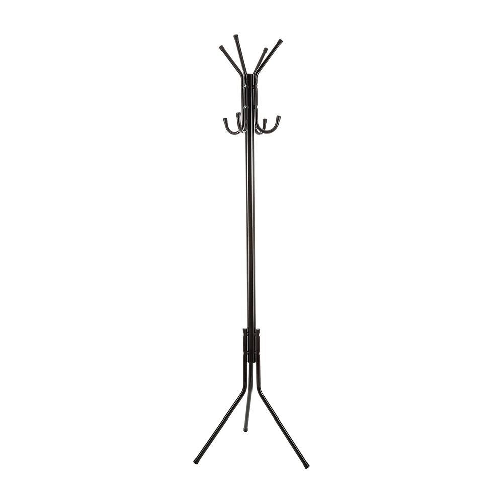 Cabide de pé com 8 ganchos core preto 172x48cm