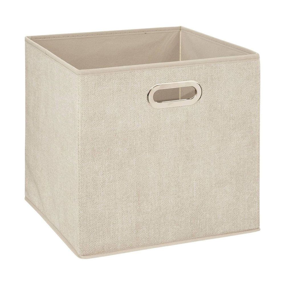 Caixa organizadora para estante, COR bege, 31 x 31 x 31 cm