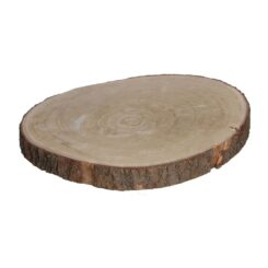 Base decorativa tronco de madeira Ø34 x 4 cm
