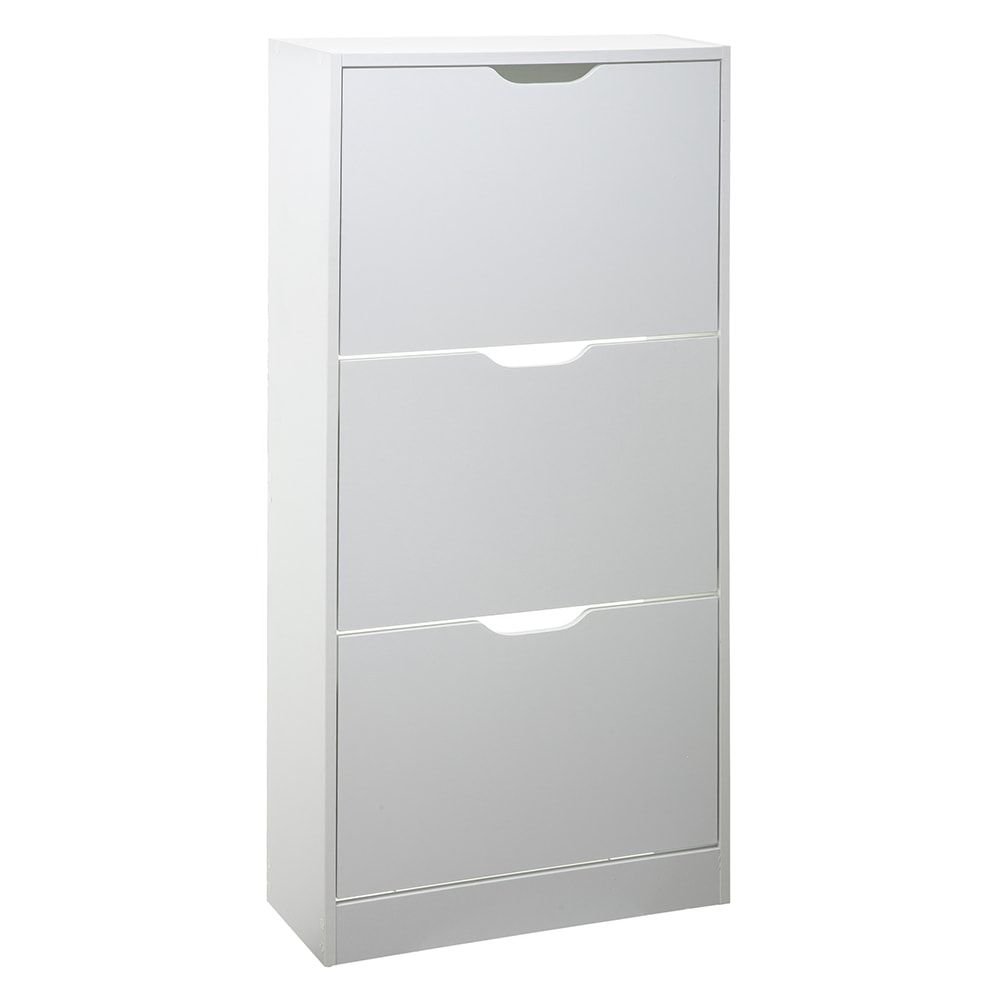 Sapateira de madeira 115x60x24cm COR branco