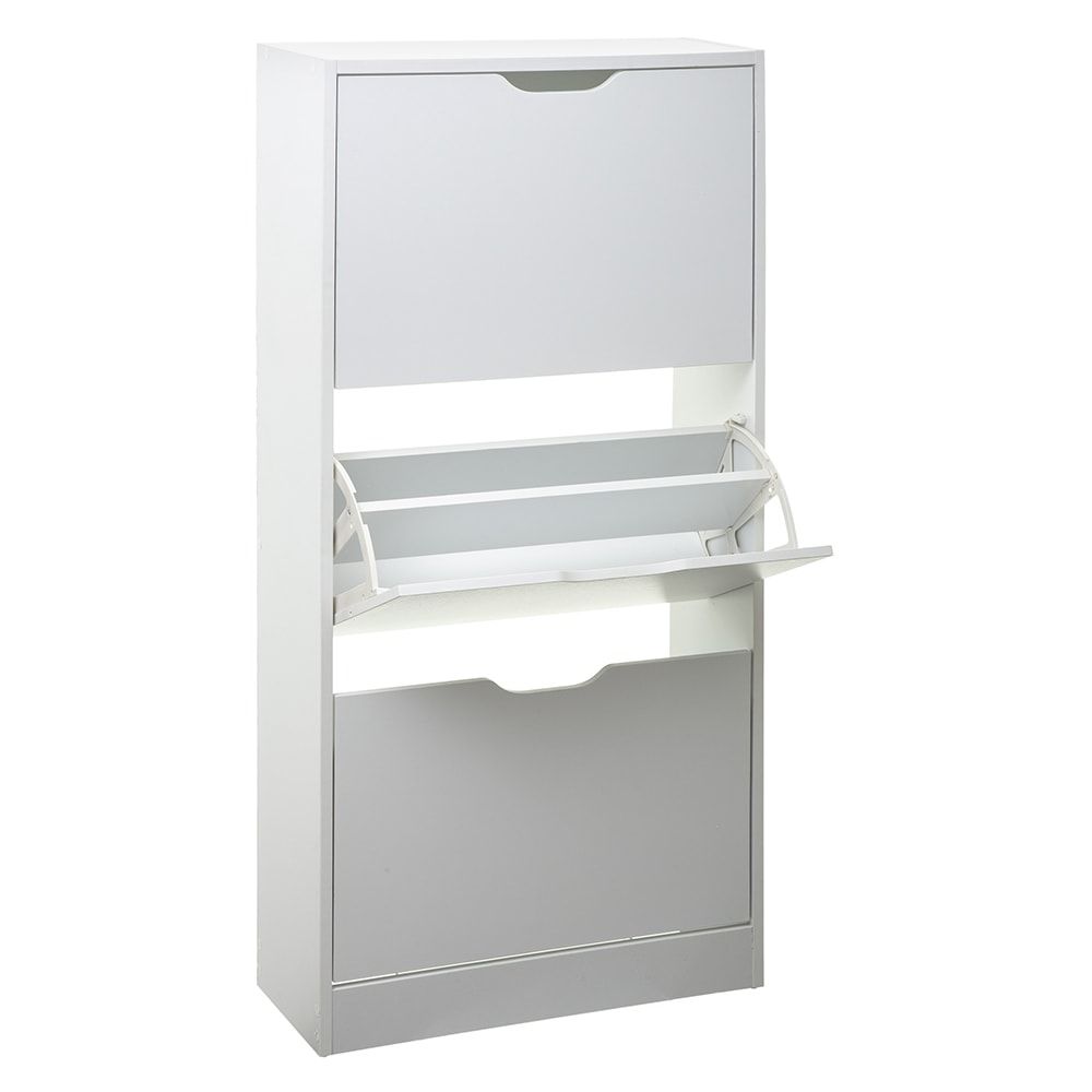 Sapateira de madeira 115x60x24cm COR branco - Image 2