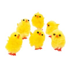 NULL Pintinhos de Páscoa em chenille 4 cm cores/modelos sortidos, 6 unidades