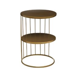 Mesa de centro dourada modelo kobu