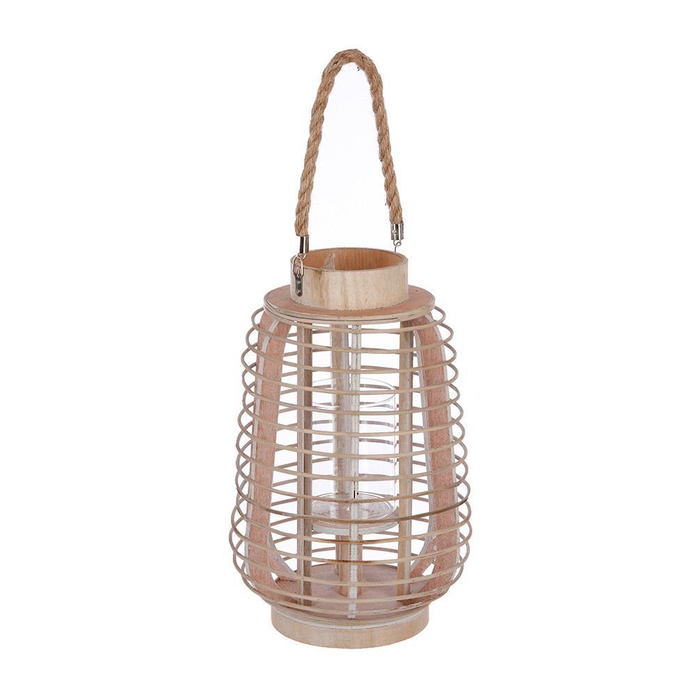 Porta-velas rattan 33x22cm