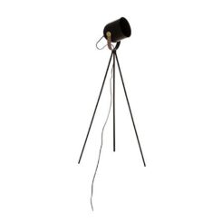 Candeeiro de pé tripé, modelo BIL, E27 (lâmpada não incluída), COR preto, Ø62 x 136 cm