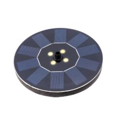 Fonte solar de jardim, de plástico, LUZ branca quente, 4 leds, Ø16 x 3,5 cm