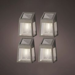 KIT de 4 apliques de parede solar LED 898174