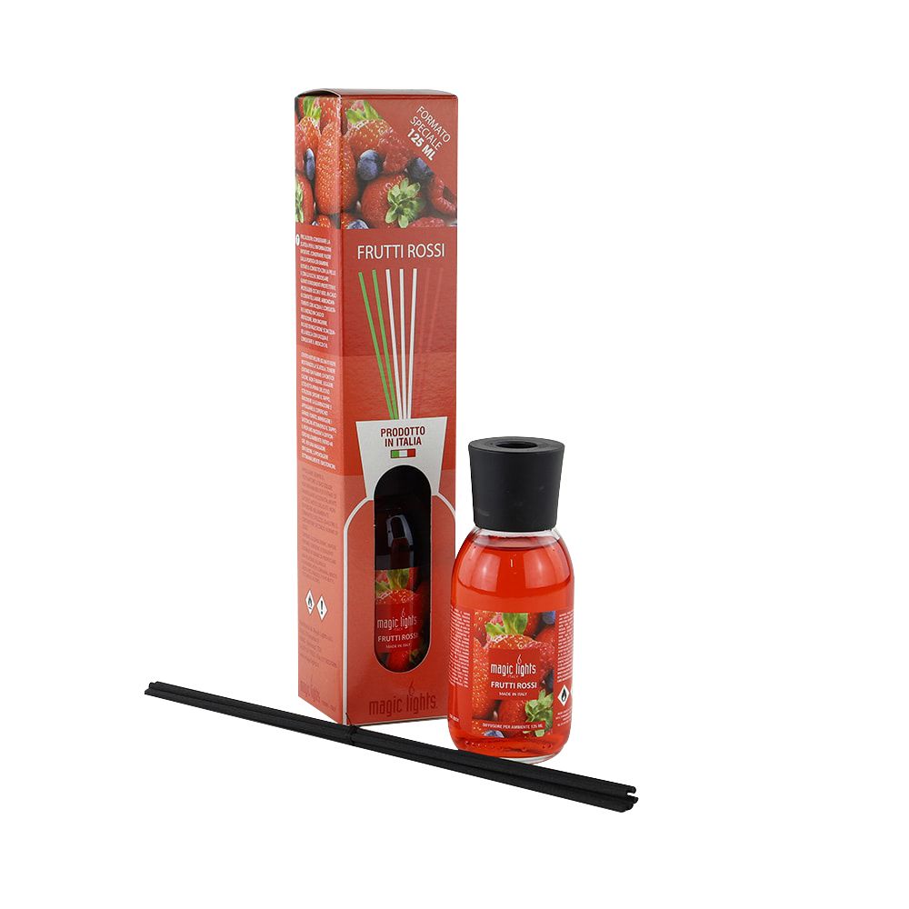 Difusor aroma mikado frutas vermelhas 125ml magic lights
