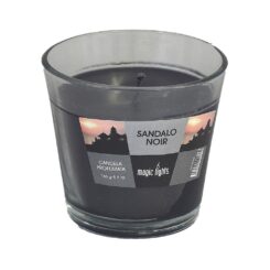 Vela perfumada em copo de vidro sándalo 150g. magic lights