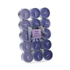 Pacote 30 unid. velas com aroma lavanda 3,7cm magic lights