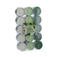 Pacote 30 unid. velas com aroma musk-flores brancas 3,7cm magic lights