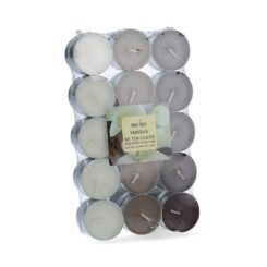 Pacote 30 unid. velas com aroma baunilha 3,7cm magic lights