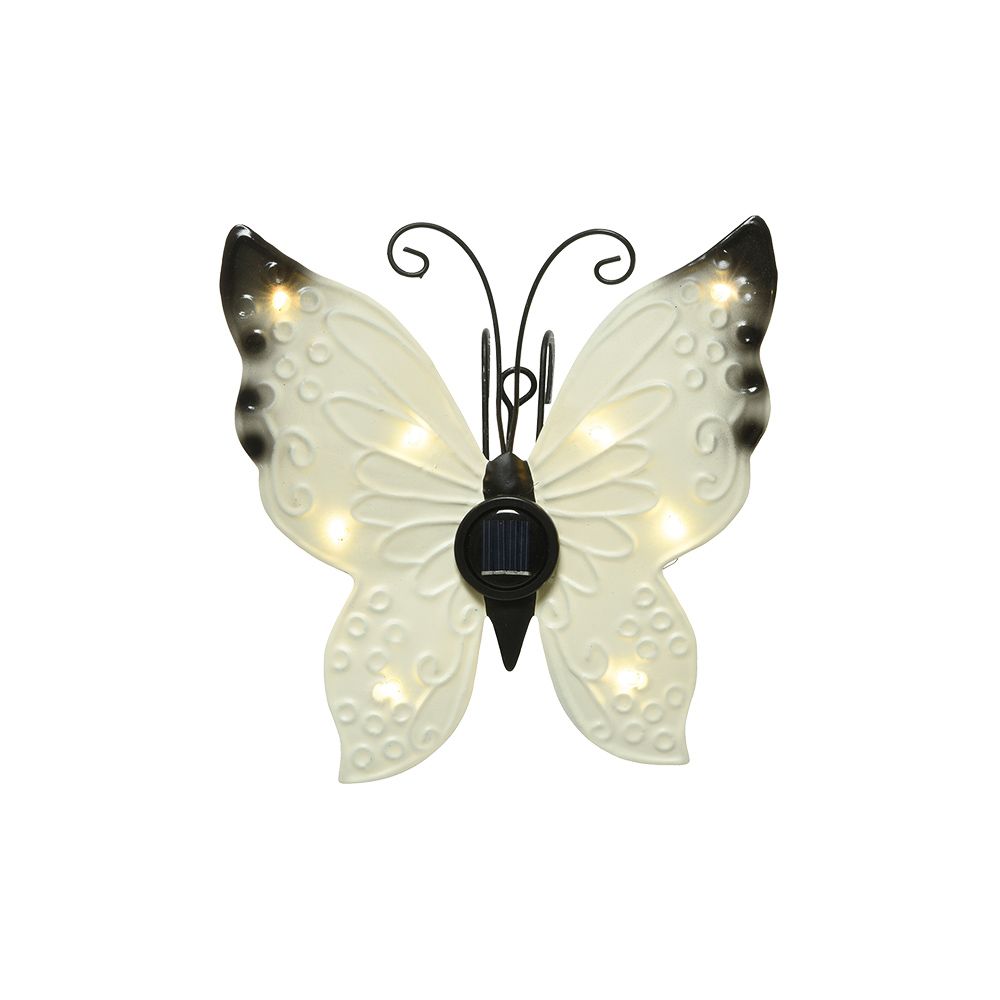 LUZ solar metálica em forma de borboleta 17,8x6x4cm cores sortidas - Image 2