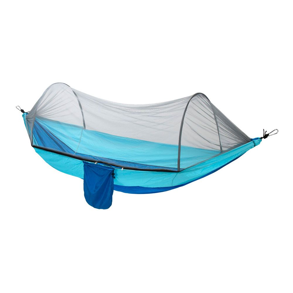 Cama de rede de viagem ao AR livre com rede mosquiteira, 140 x 260 cm, cores variadas