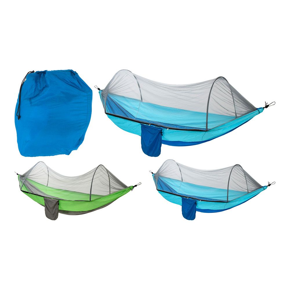 Cama de rede de viagem ao AR livre com rede mosquiteira, 140 x 260 cm, cores variadas - Image 2