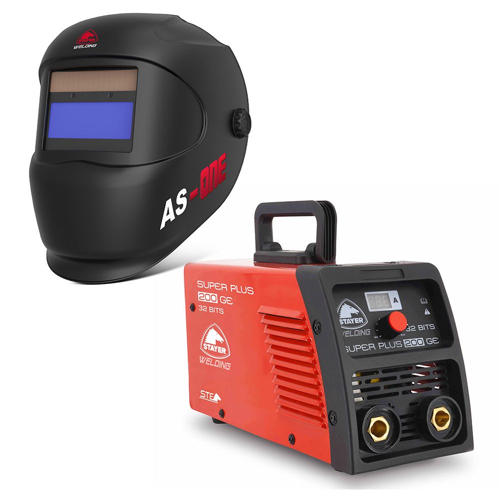 Máquina de soldar super plus 200 B + máscara as-one