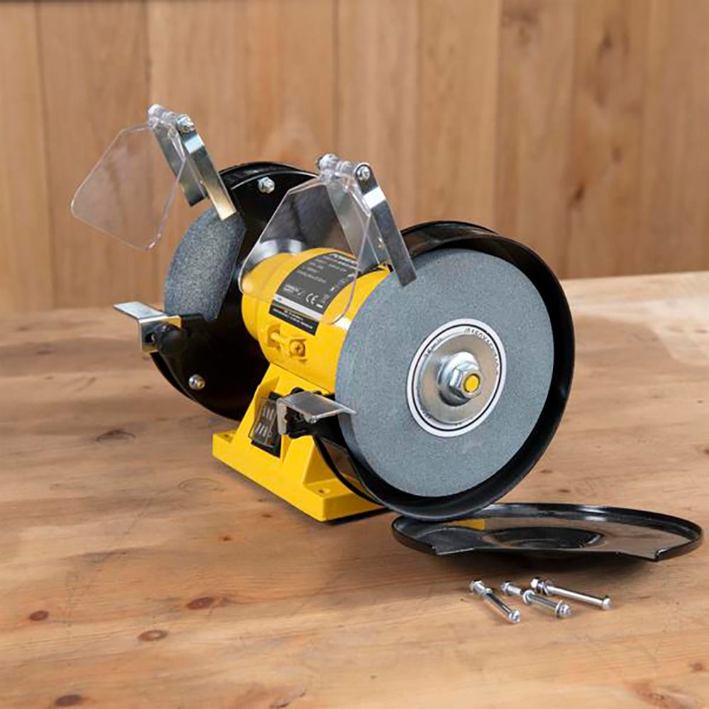 Esmeriladora de bancada + 2 rodas abrasivas de Ø150 mm, 150 W com cabo 2 m - Image 6