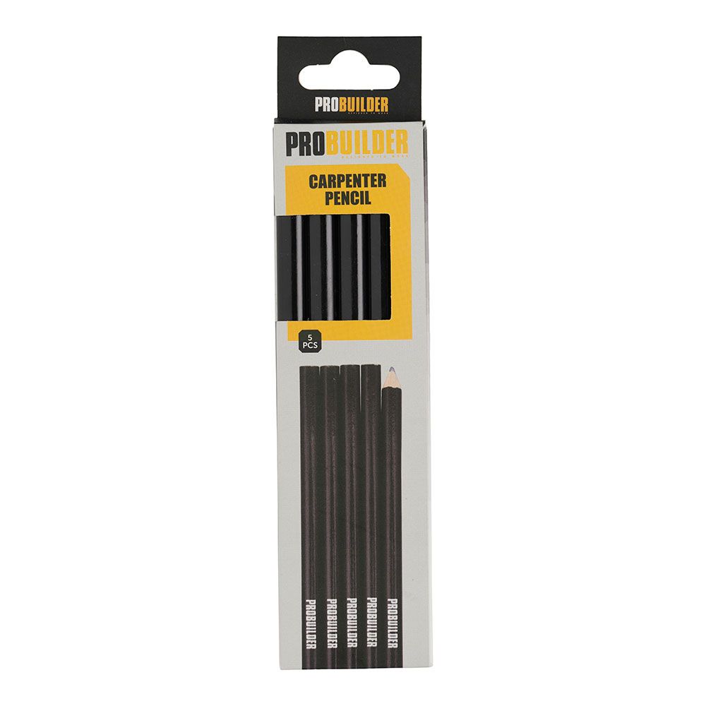 Lápis de carpinteiro preto 174 mm, caixa de 5 UDS - Image 2