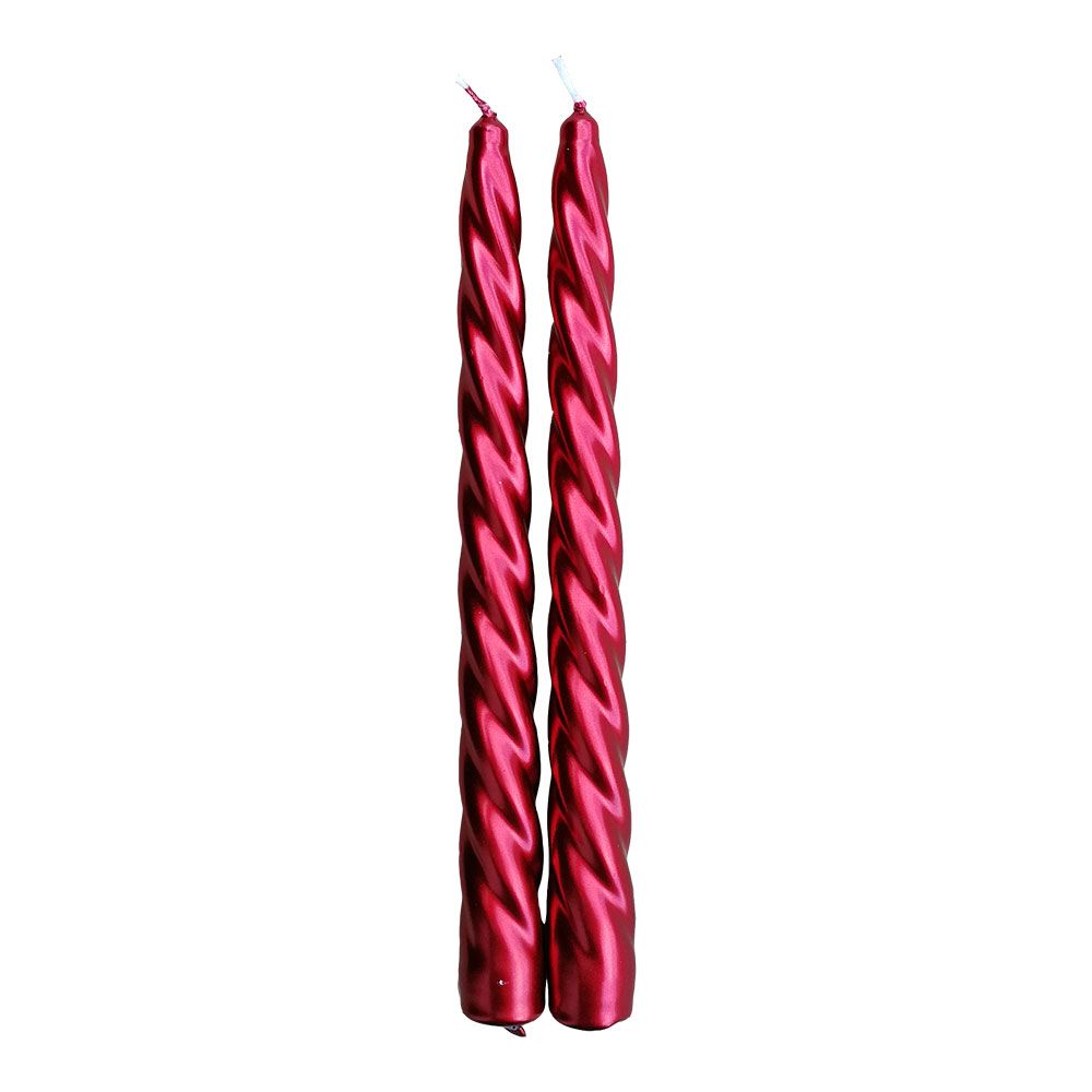 Pack 2 velas decorativas vermelhas Ø2x24cm magic lights