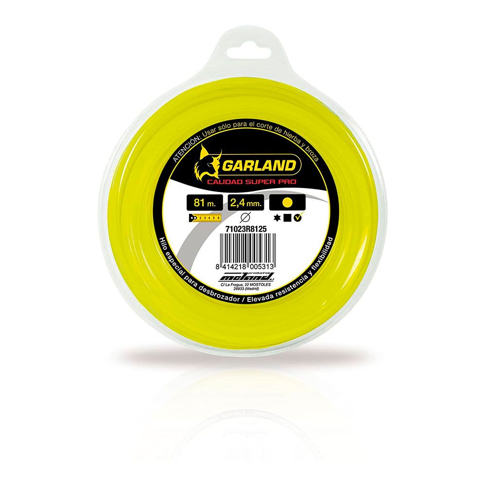 FIO para roçadora, redonda, Ø2,4 mm, dispensador 8 m