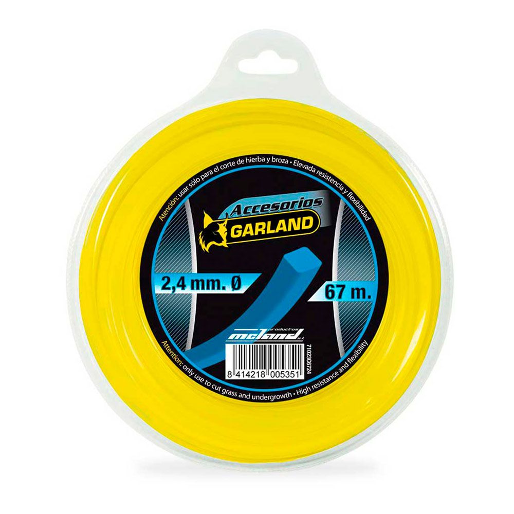 FIO para roçadora, quadrado, Ø2,4 mm, dispensador 67 m