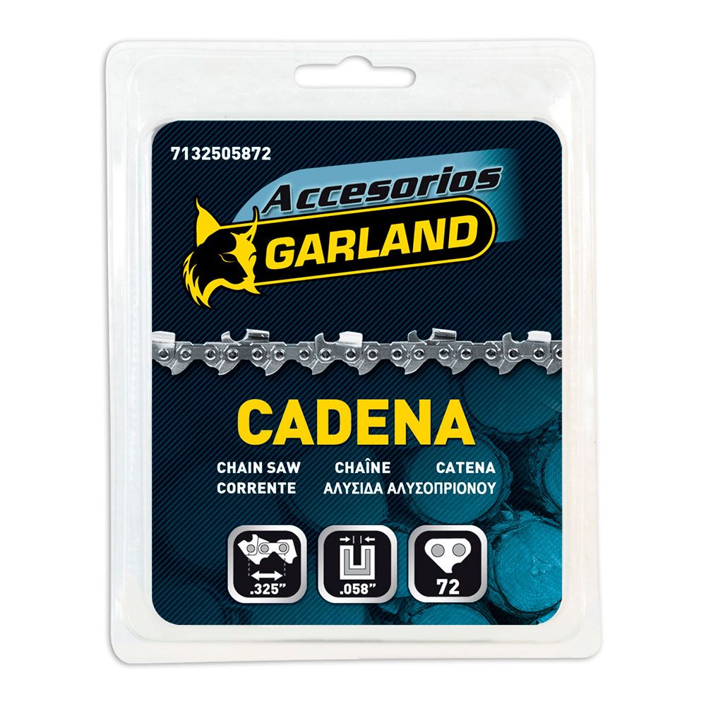 Corrente de motosserra para guia de 18 POL / 45 cm, 72 elos, 325 POL, espessura 0,058 POL