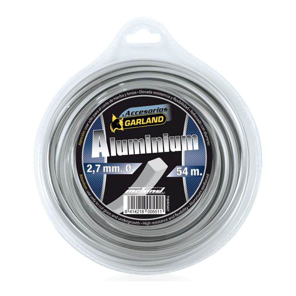 FIO para roçadora aluminium, quadrado, Ø2,7 mm, dispensador 54 m