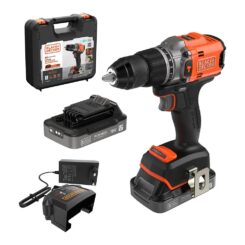 KIT berbequim percutor brushless 18 V, Ø13 mm, com 2 baterias 2 AH e carregador.