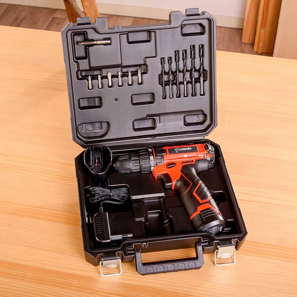 Kit de furadeira para chave de fenda 12 v csc1205bc com estojo e acessórios - Image 3