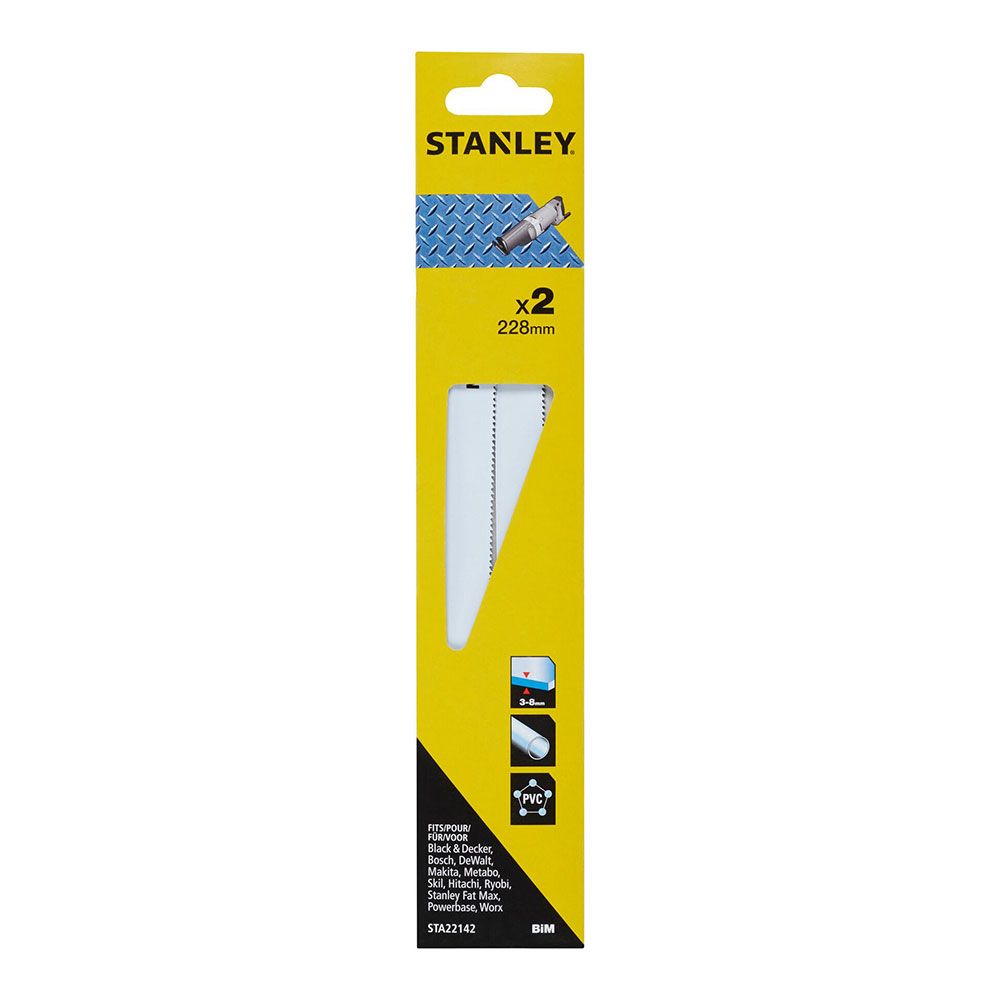 Folha serra de sabre 22,8 cm bimetálico metal grosso, pack 2 unid