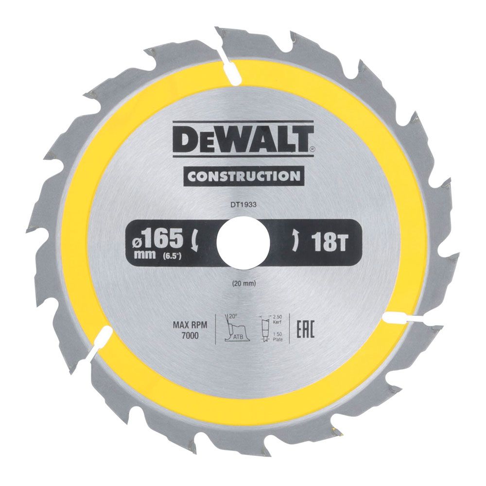 Disco para construção Ø165 x 20 mm 18T (AC)