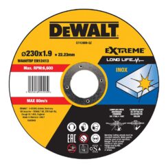 Disco de corte rápido em aço INOX com grão profissional Ø230 x 1,9 x 22,23 mm