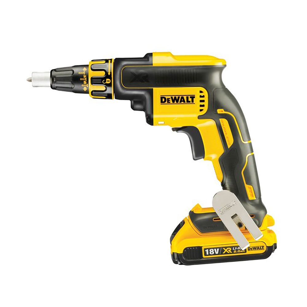 DEWALT Kit de chave de fenda sem escova para drywall 18 v ¼ polegada com 2 baterias de 2,0ah e carregador - Image 2