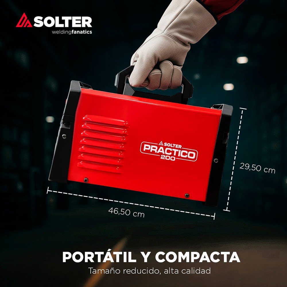 Equipamento de soldadura, inverter, practico 200 LD 32A, 33 x 13 x 20 cm - Image 3