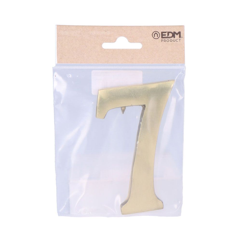 Número 7 latão polido 10cm fixação invisível - Image 2