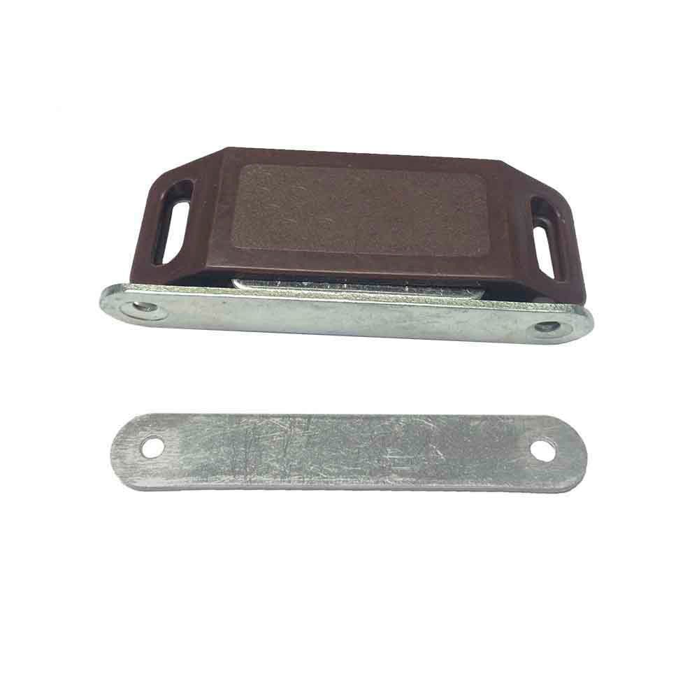 Bloqueador magnetico para porta castanho (2 peças) 75 x 15 x 24 mm