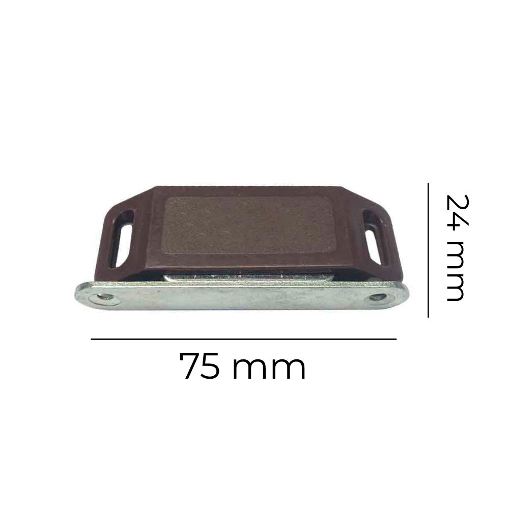 Bloqueador magnetico para porta castanho (2 peças) 75 x 15 x 24 mm - Image 2