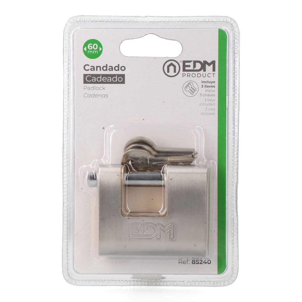 Cadeado de latão reforçado de segurança 60 mm, blister - Image 2