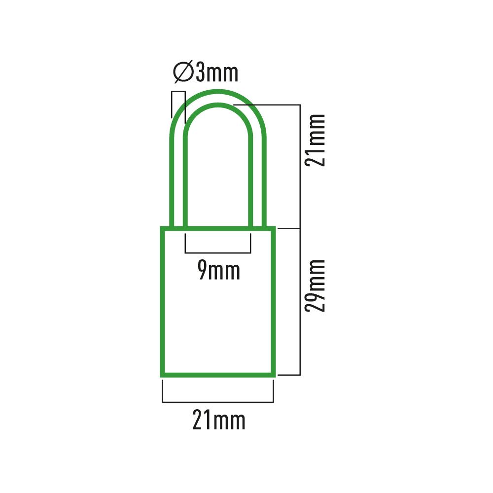 Cadeado de latão com combinação 21 mm, blister - Image 2