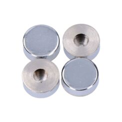Acabamento latão roscado liso 14 mm níquel, 4 unidades