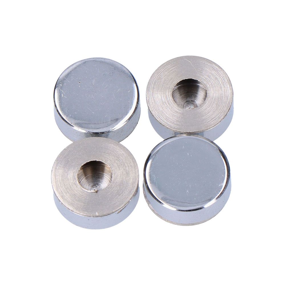 Acabamento latão roscado liso 14 mm níquel, 4 unidades