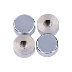 Acabamento latão roscado liso 18 mm níquel, 4 unidades