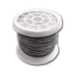 Arame plastificado com bobina N° 6 prateado, calibre 0,40 mm x 50 m