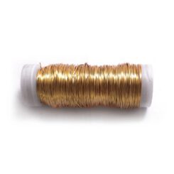 Arame plastificado com bobina N° 6 latão, calibre 0,40 mm x 50 m
