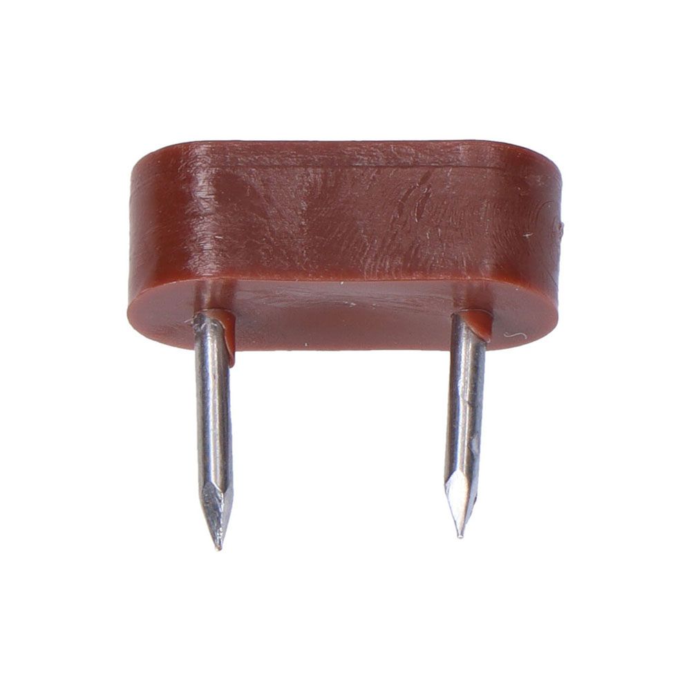 Pack 6 UDS. limitador armário 2 pontas 7x18mm castanho