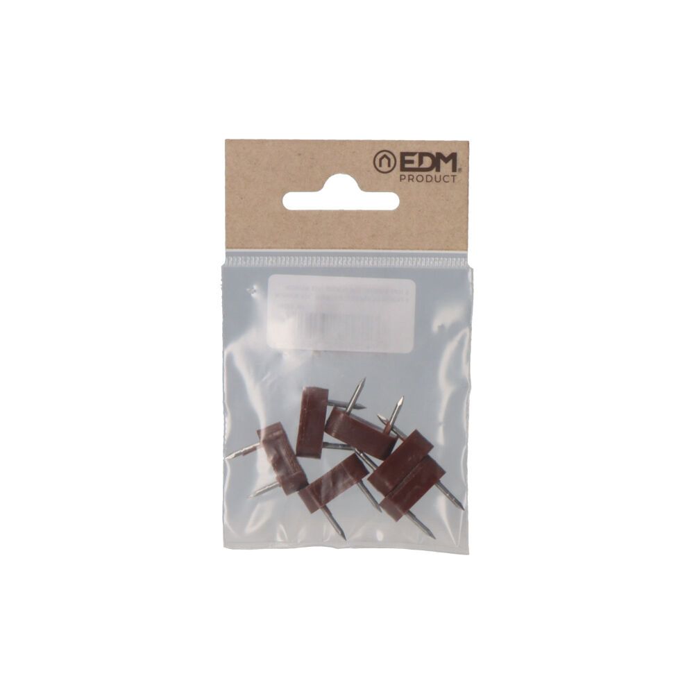 Pack 6 UDS. limitador armário 2 pontas 7x18mm castanho - Image 2