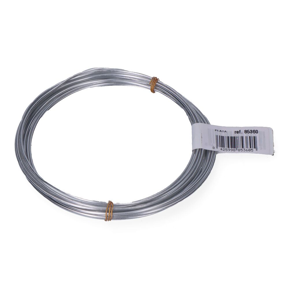 Arame de alumínio prata, calibre Ø1,5 mm x 5 m